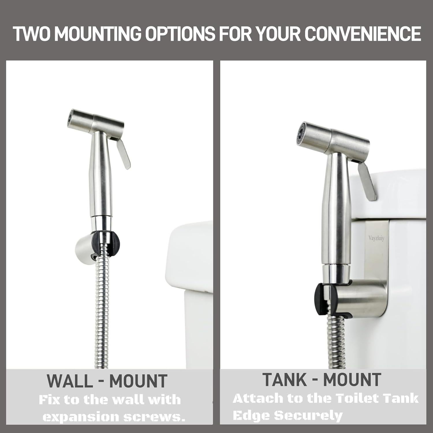 Rociador de Bidet de Mano Vayzluiy Acero Inoxidable 139.7 cm