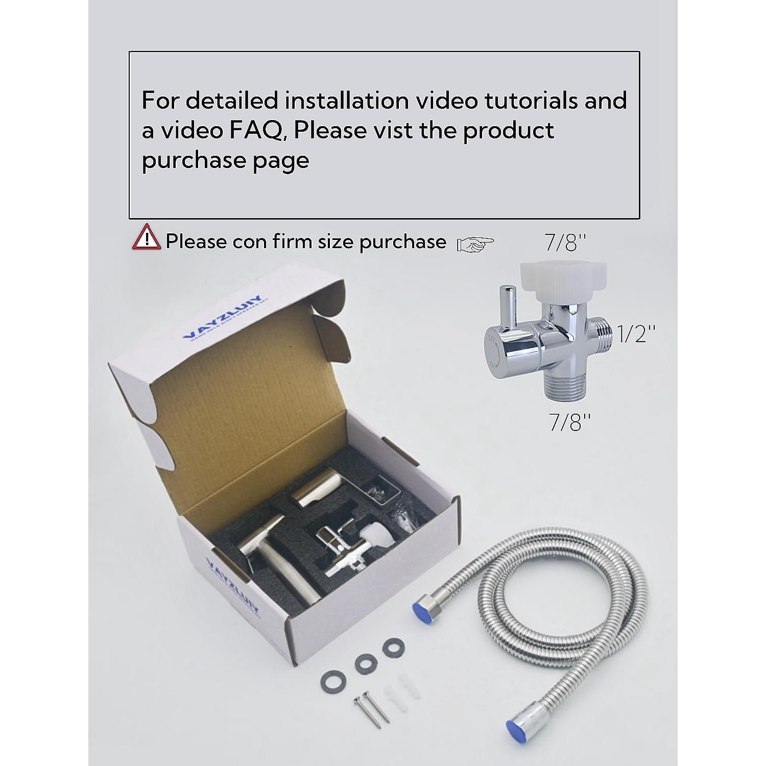 Rociador de Bidet de Mano Vayzluiy Acero Inoxidable 139.7 cm