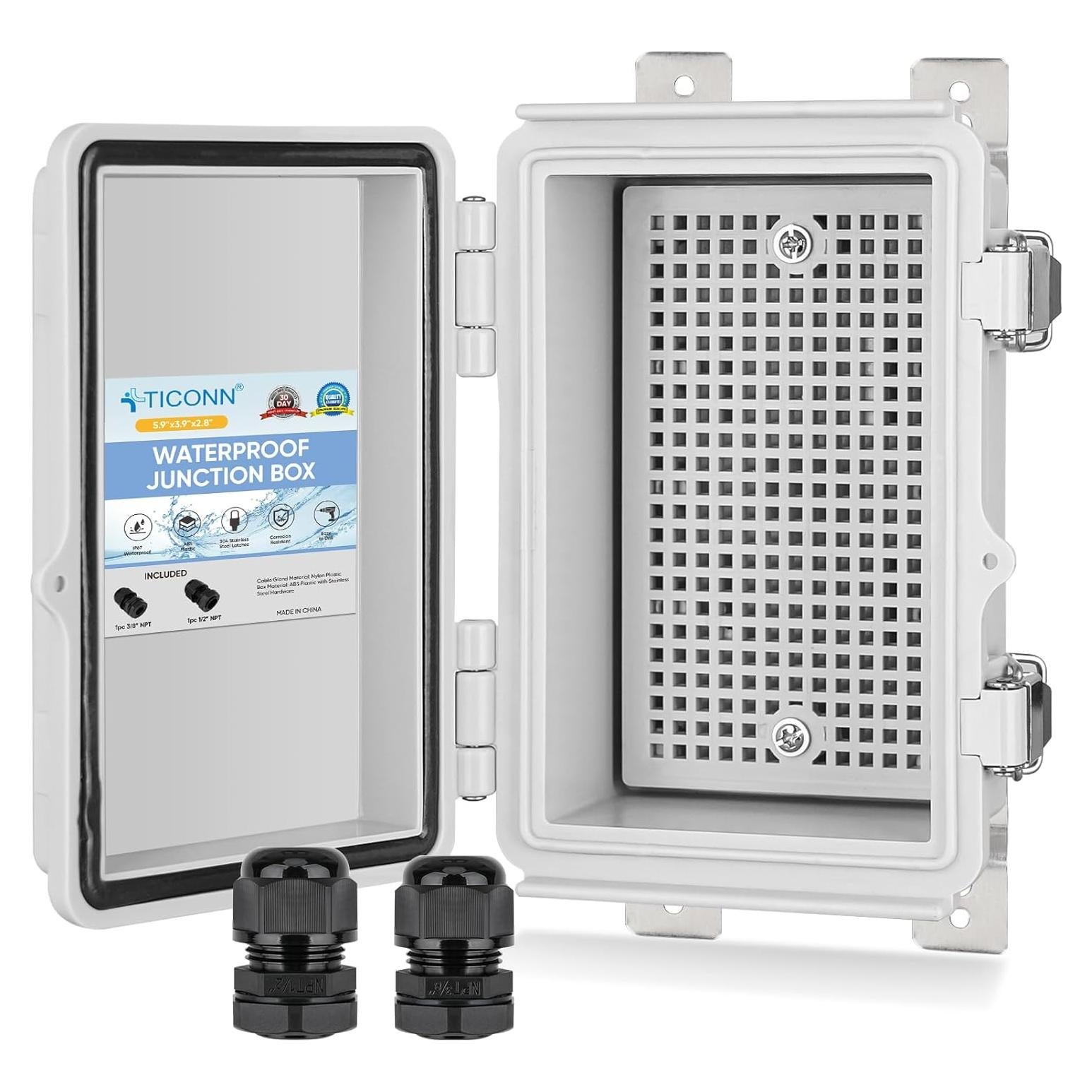 Caja de Conexiones Eléctricas TICONN IP67 15x10x7 cm Blanca