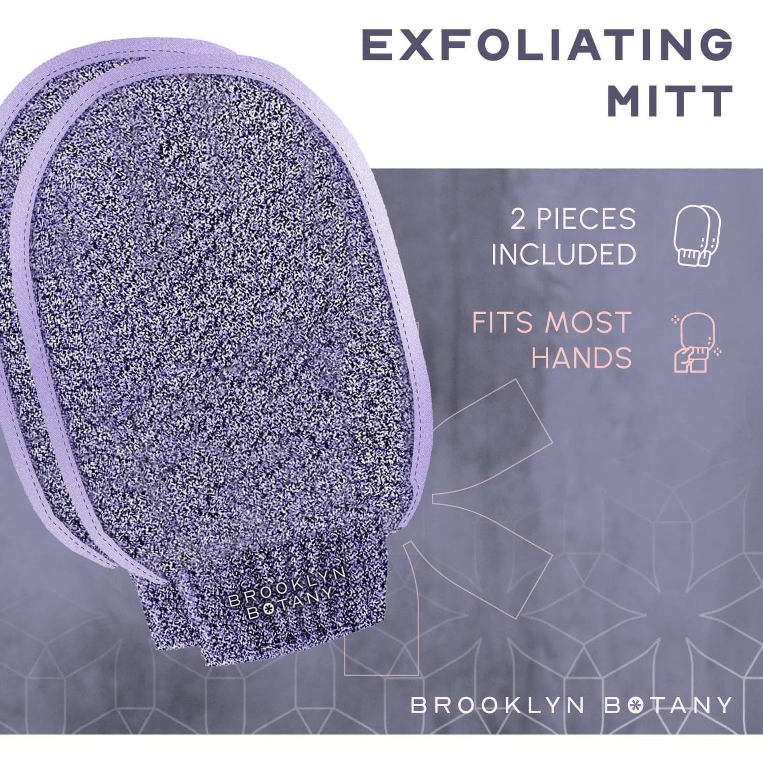 Mitones Exfoliantes Brooklyn Botany - 2 Unidades para Baño