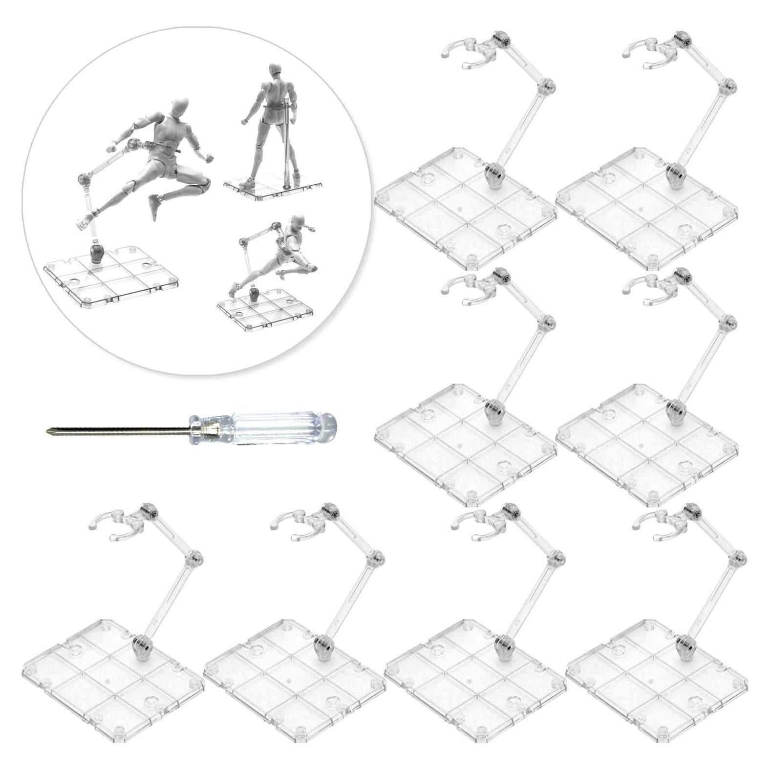 Soporte para Figuras de Acción XISTEST 8 PCS Transparente