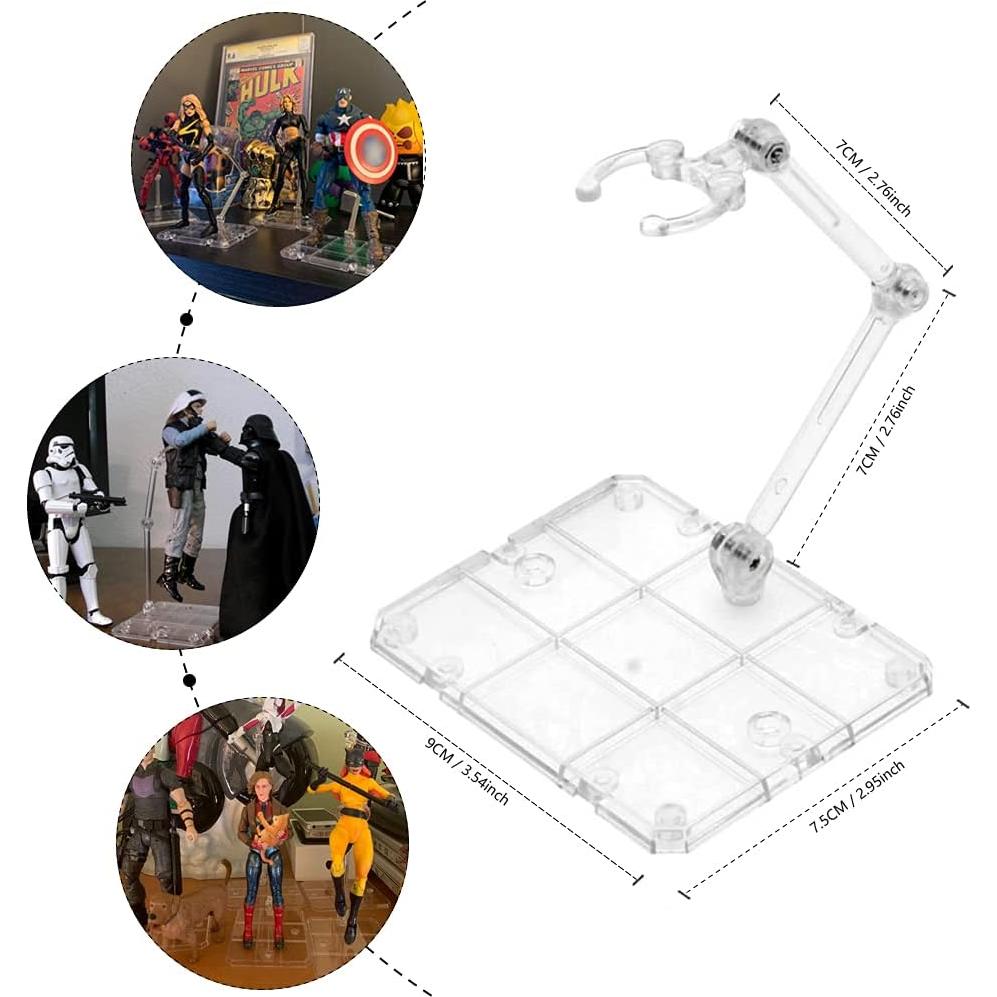 Soporte para Figuras de Acción XISTEST 8 PCS Transparente