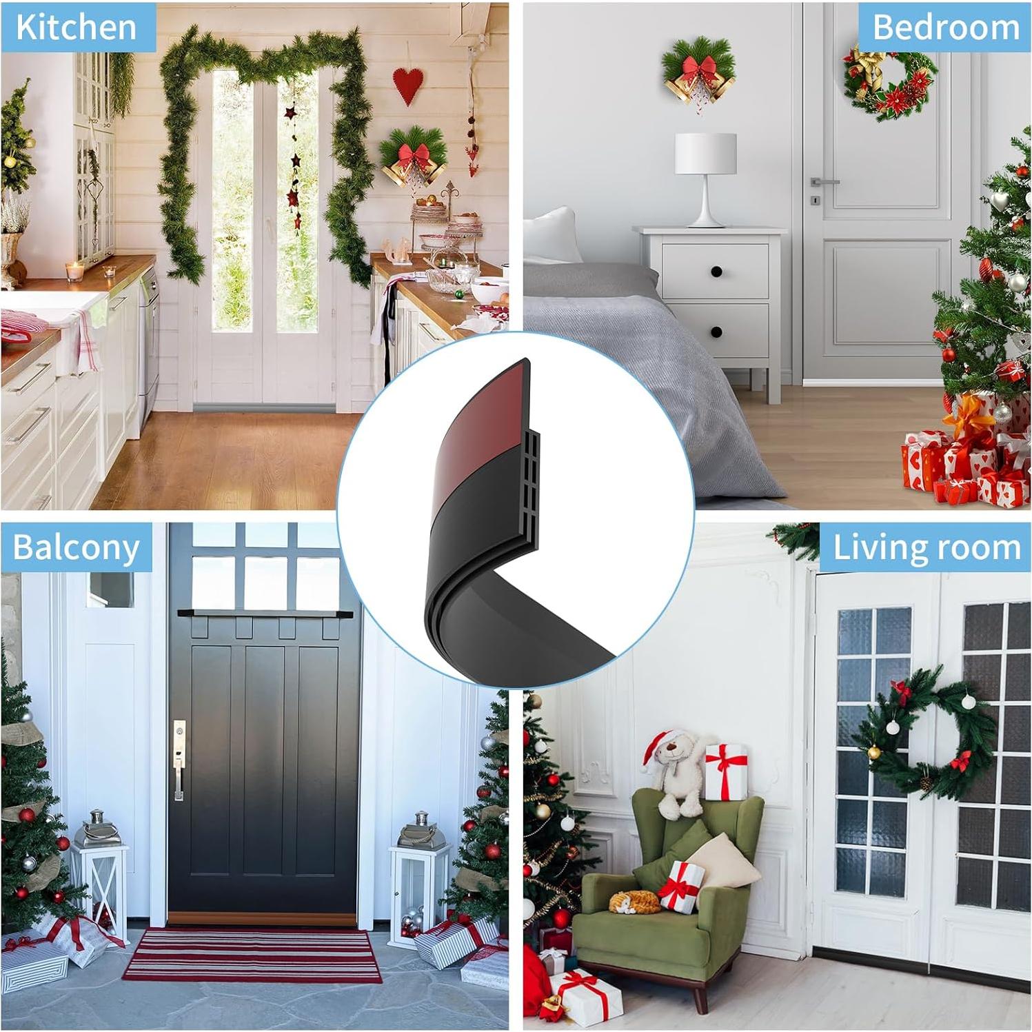 Paquete de 2 Tapas para Puertas Hojoy, Aislantes de Sonido 5.08 cm x 99.06 cm