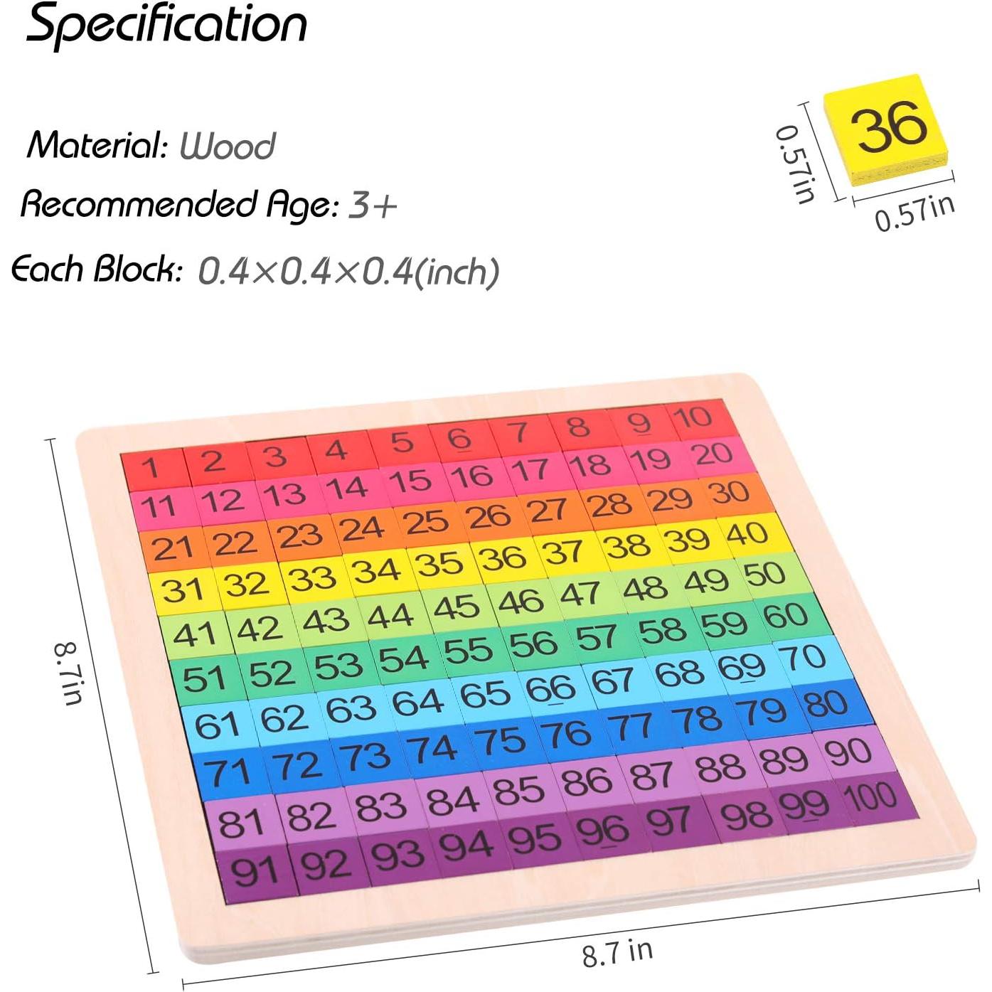 Juego educativo de matemáticas GEMEM 1-100 con rompecabezas