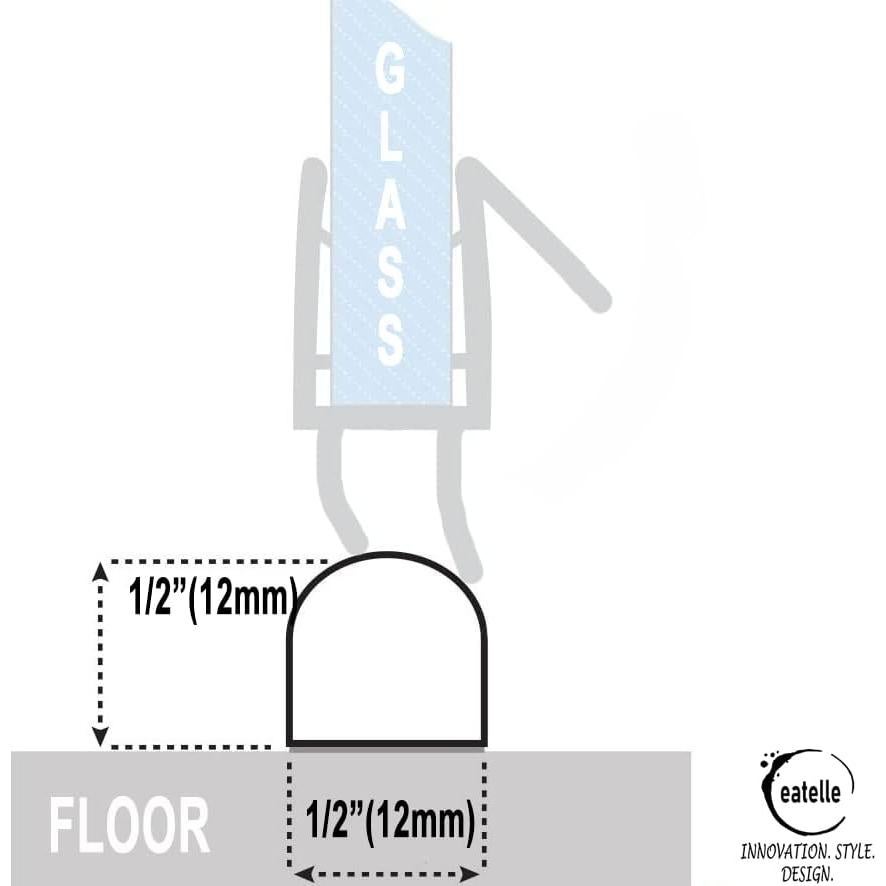 Dique Umbral Acrílico Transparente 93.98 cm eatelle
