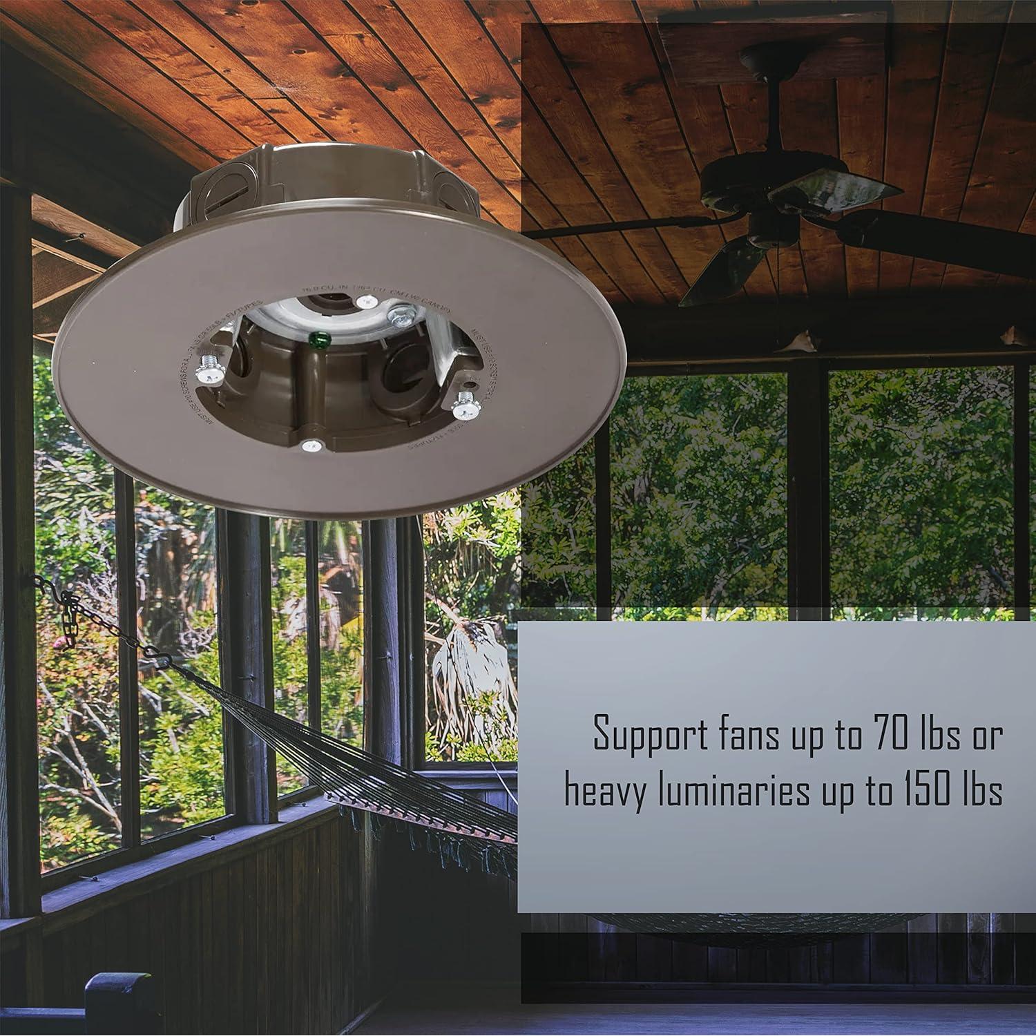 Caja Eléctrica para Ventilador de Techo BELL PRCF57550BZ Bronce 12 cm