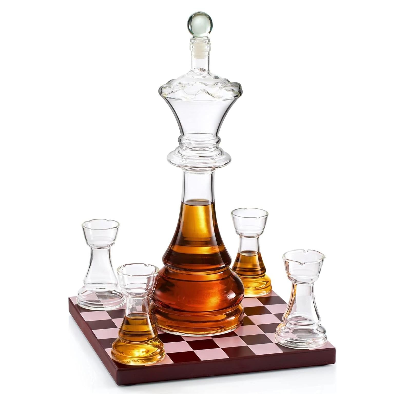 Juego de Decantador de Ajedrez The Wine Savant 750ml 12cm