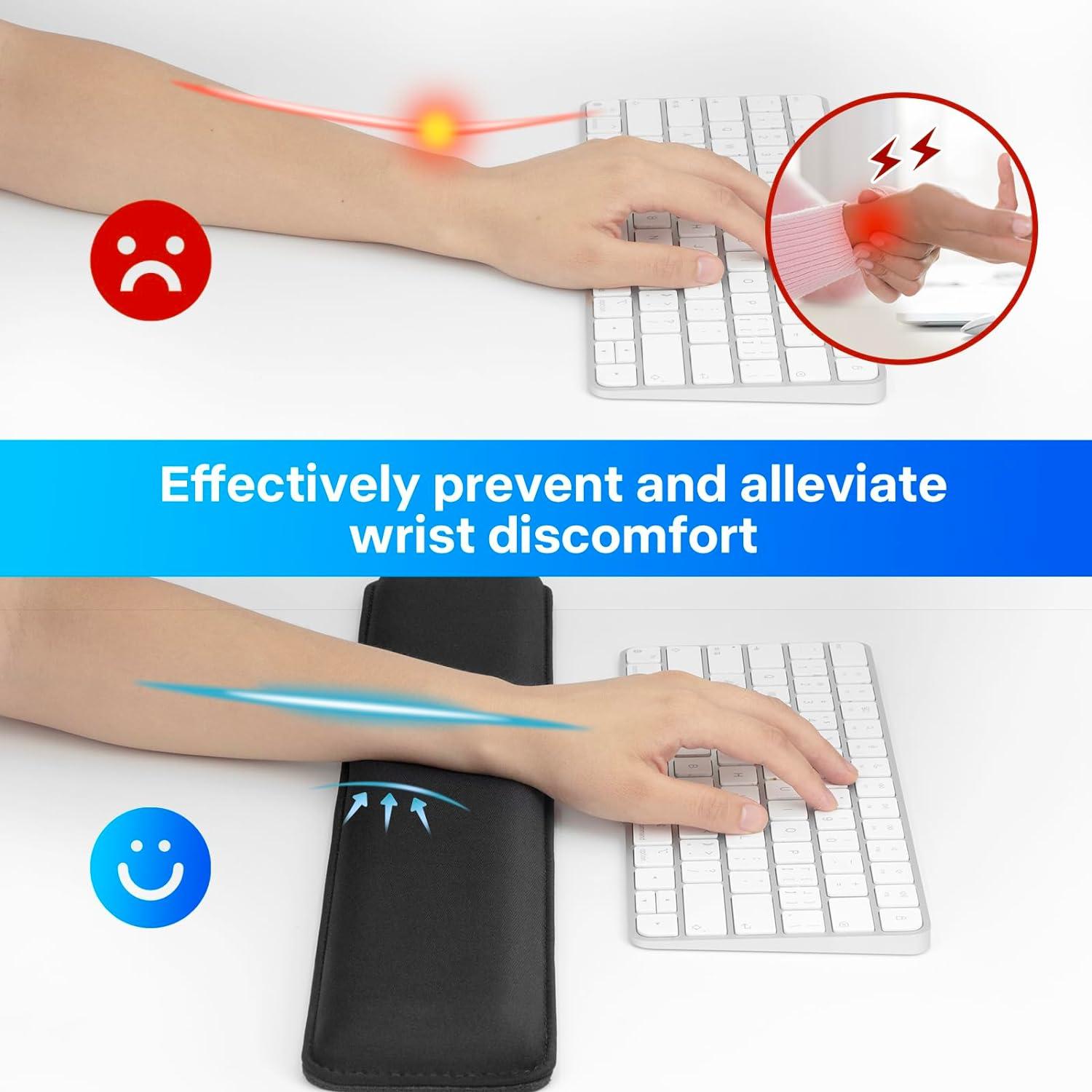 Reposamuñecas ergonómico Yolanda - Gel frío - 44.9x8.6 cm