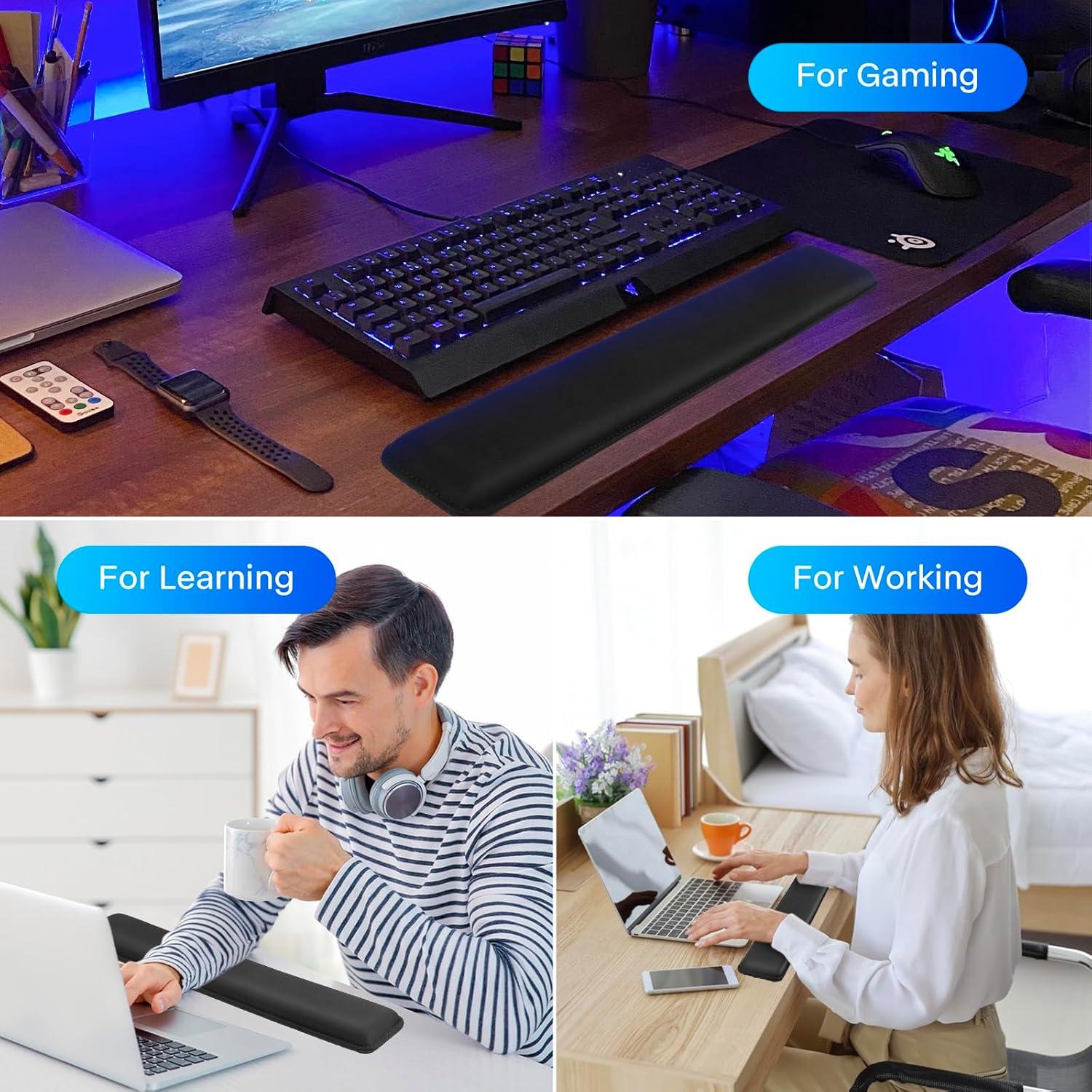 Reposamuñecas ergonómico Yolanda - Gel frío - 44.9x8.6 cm