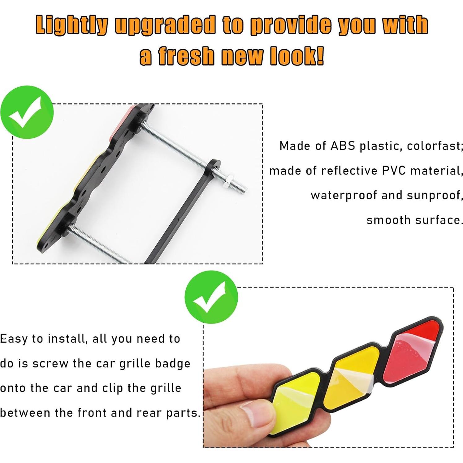 Insignia Decorativa de Rejilla Tricolor Povtii Estilo D