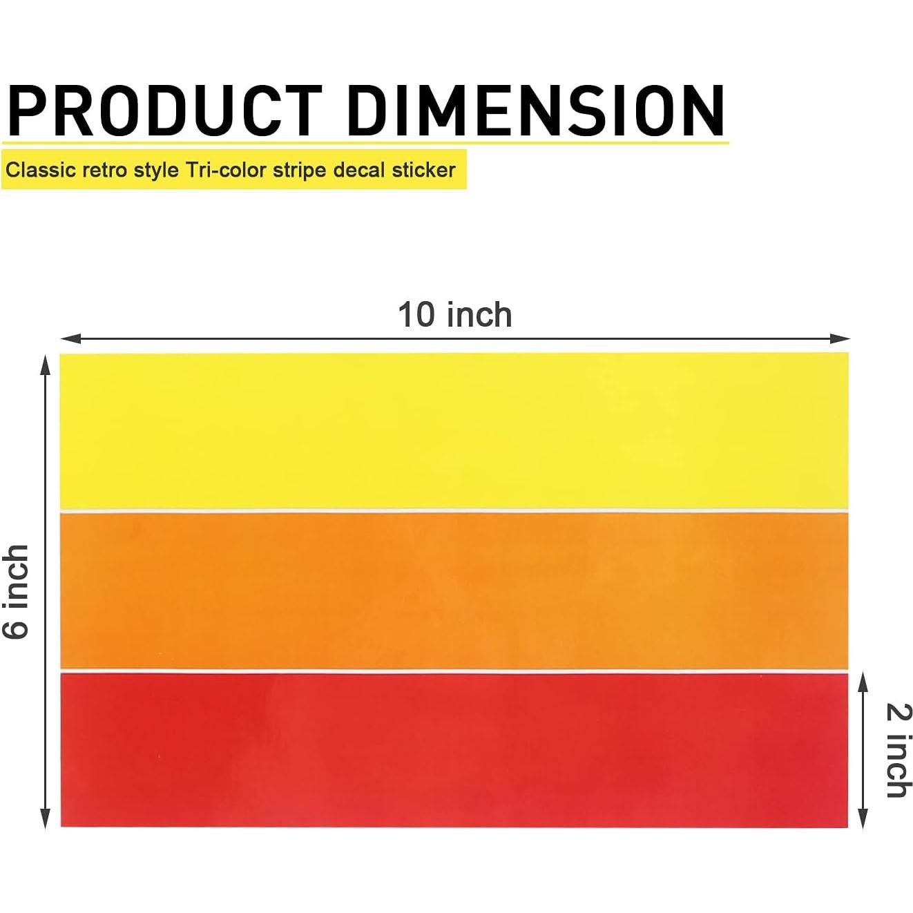 Calcomanías Retro Tricolores MOCHENT para Toyota Tacoma 2 Pcs