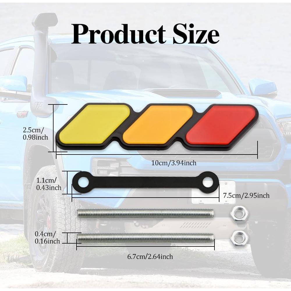Insignia Decorativa de Rejilla TRD CHRYMUM Amarillo Naranja Rojo