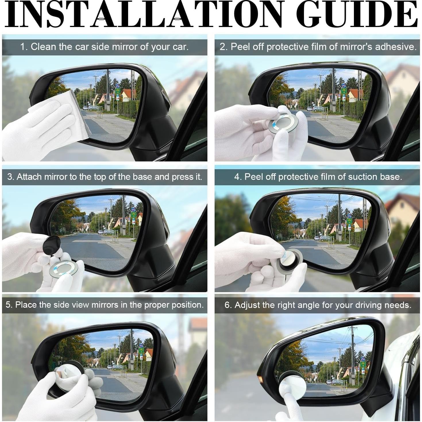 Espejos Convexos de Punto Ciego LivTee 2" HD - Paquete de 2