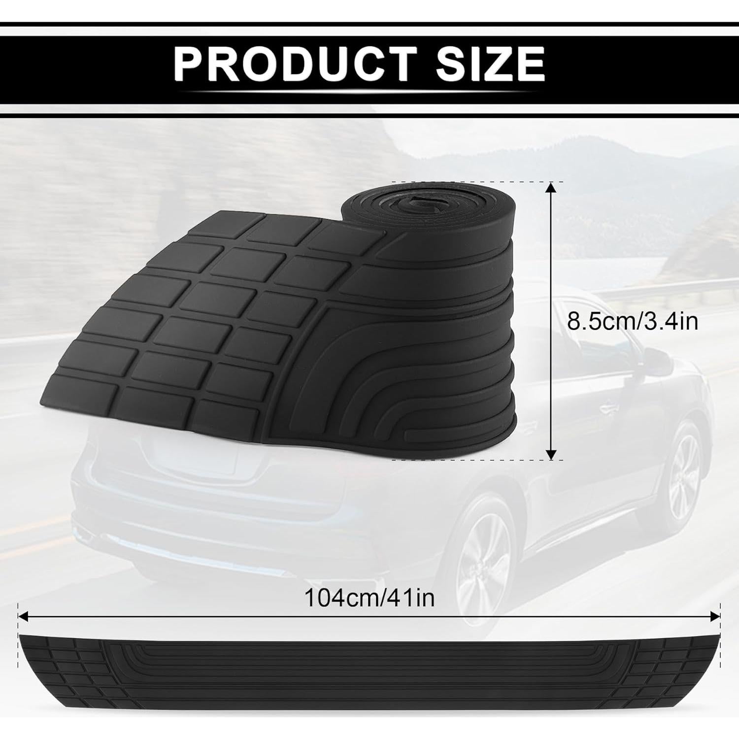 Protector Parachoques Trasero SINGARO 110x8.9cm Antirayaduras