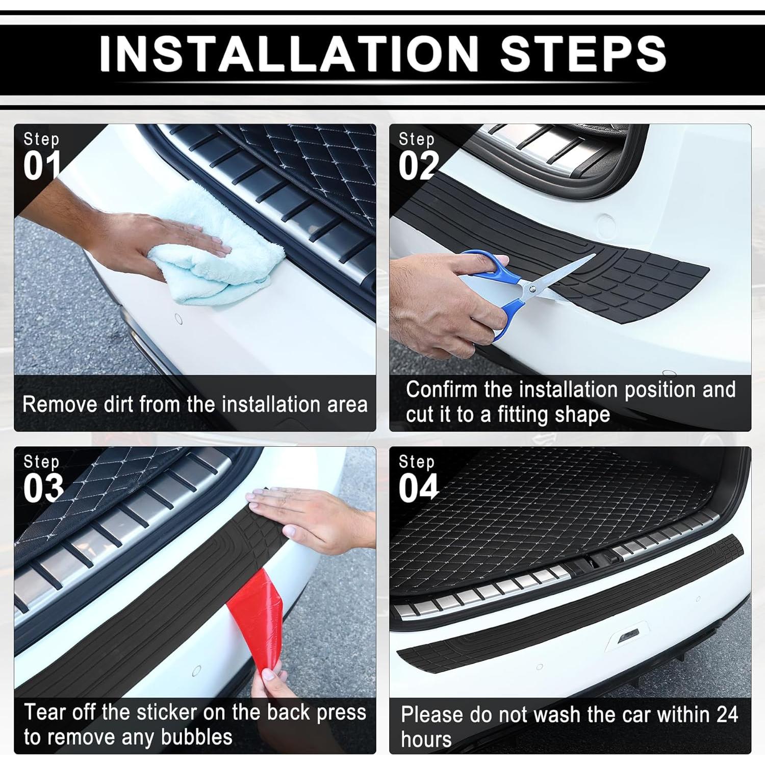 Protector Parachoques Trasero SINGARO 110x8.9cm Antirayaduras