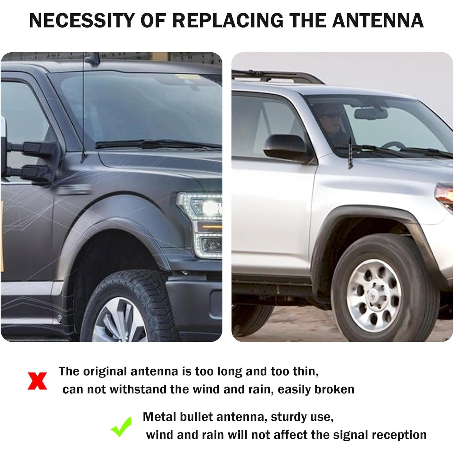 Antena de Coche Junecarp Bala Fibra de Carbono 14x2cm