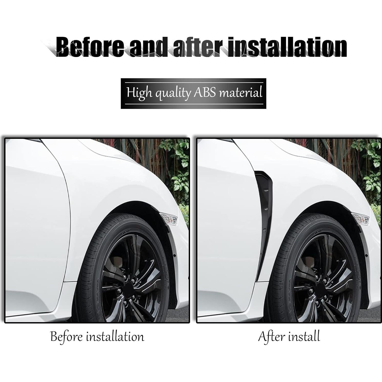 Ventilaciones Laterales de Guardabarros Miytsya ABS Negro