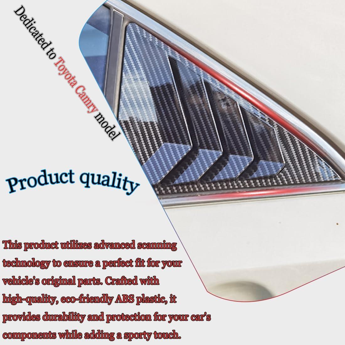 Persianas de Ventana MUXEE para Toyota Camry 2012-2014 - Fibra de Carbono