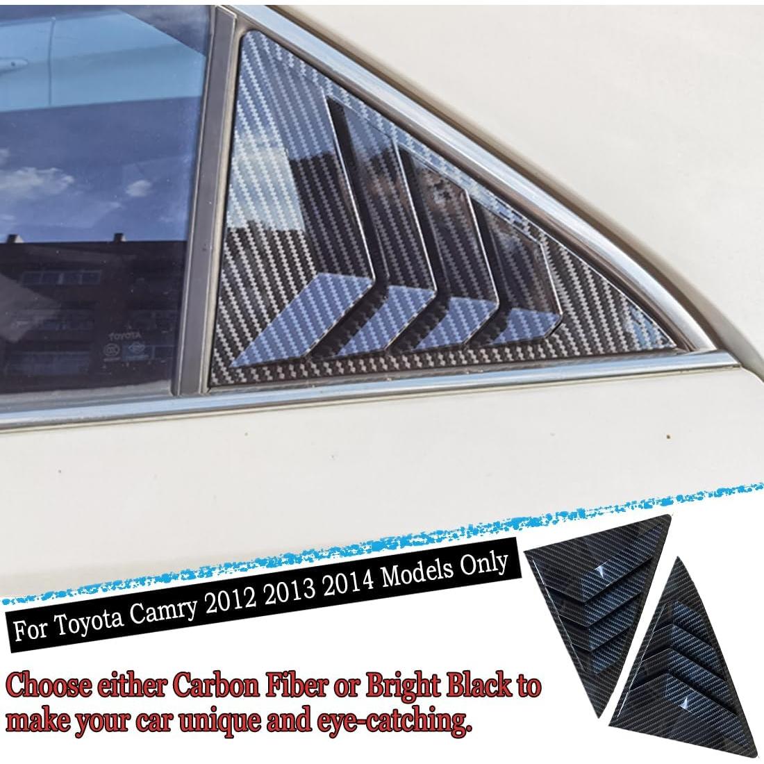 Persianas de Ventana MUXEE para Toyota Camry 2012-2014 - Fibra de Carbono
