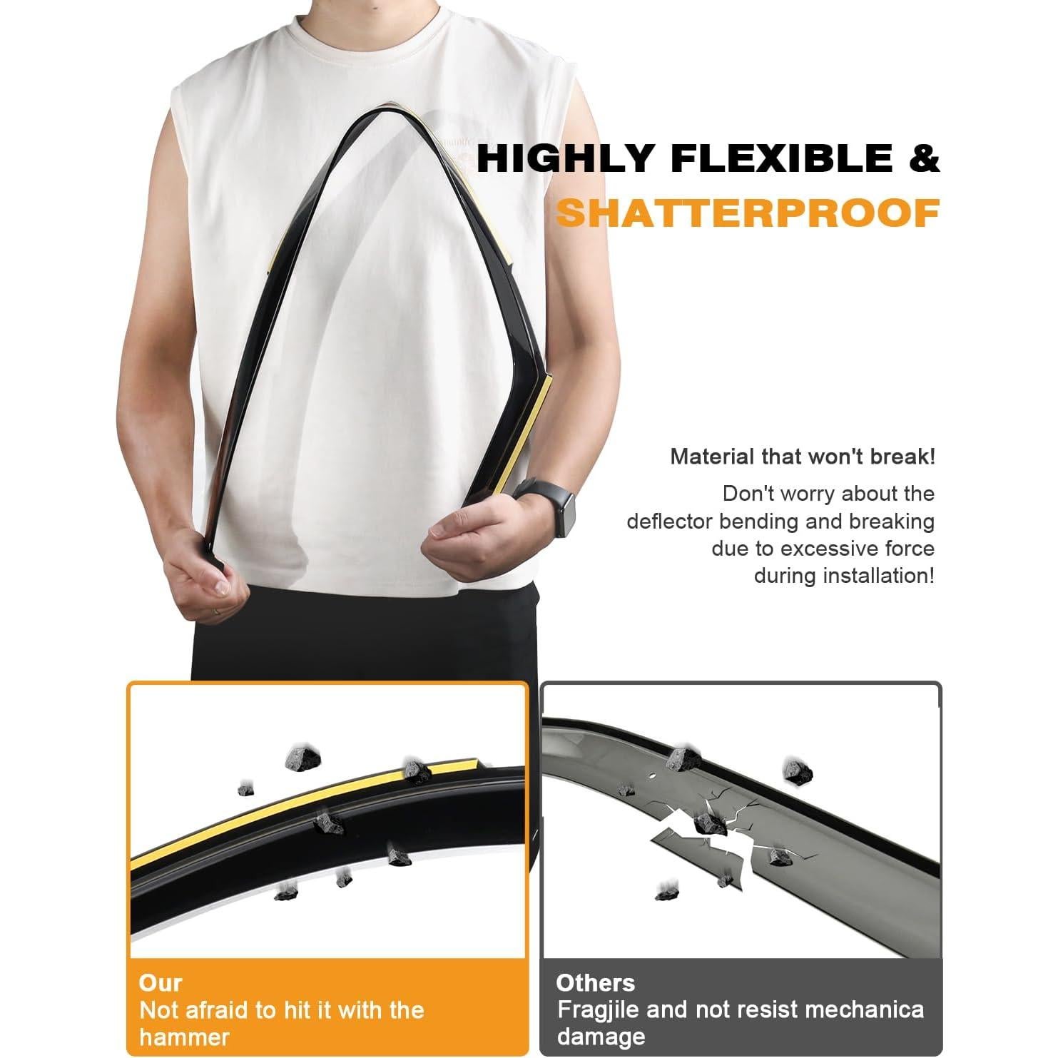 Deflectores de Lluvia Deejecsun para Toyota 4Runner 2010-2024