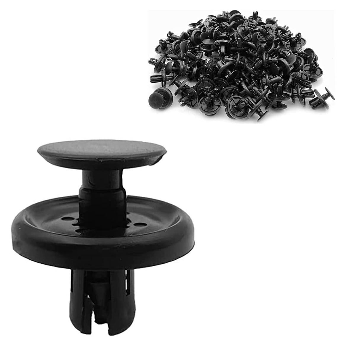 100 Clips de Retención Nylon Negro para Toyota Lexus 90467-07201