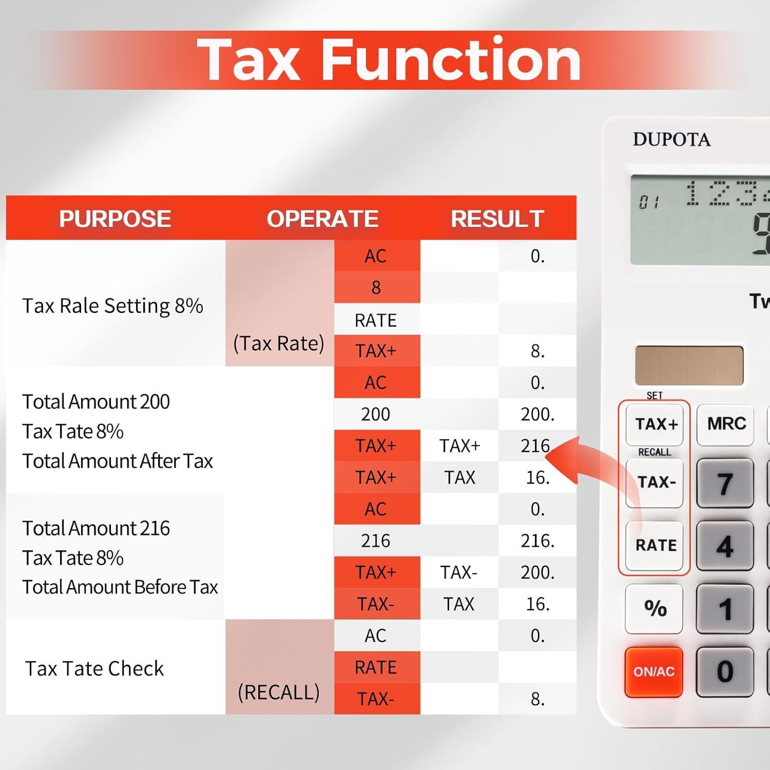 Calculadora de Escritorio DUPOTA OA-635 12 Dígitos LCD Solar