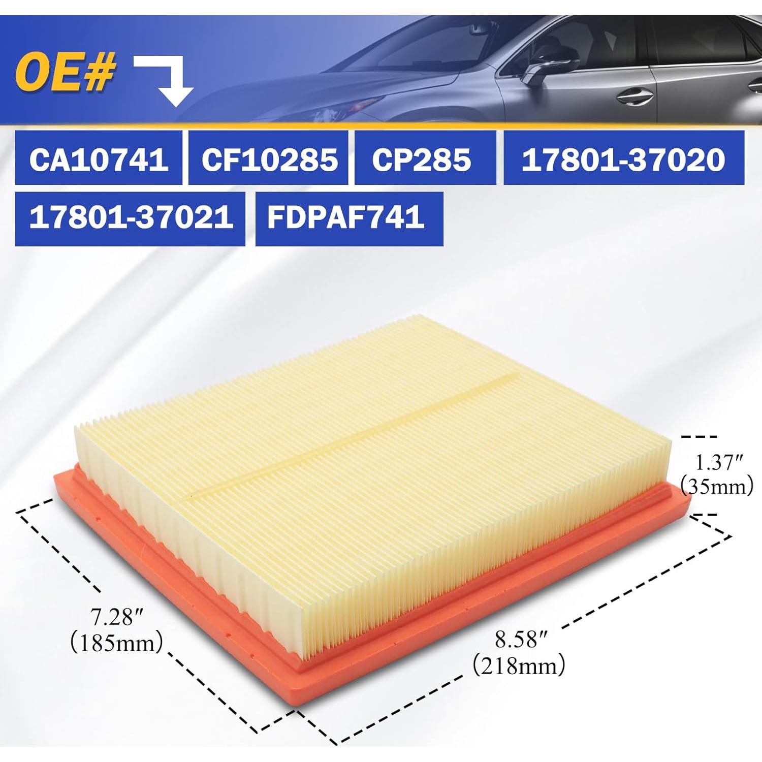 Filtro de aire motor X4XZ CA10741 para Toyota y Lexus