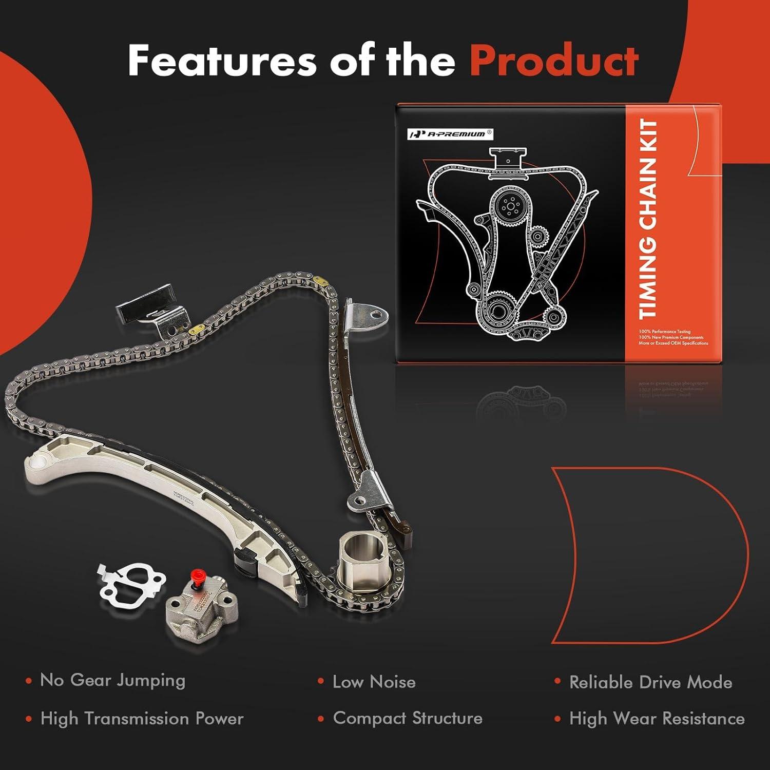 Kit de Cadena de Tiempo A-Premium para Toyota y Lexus L4 2.5L 2.7L