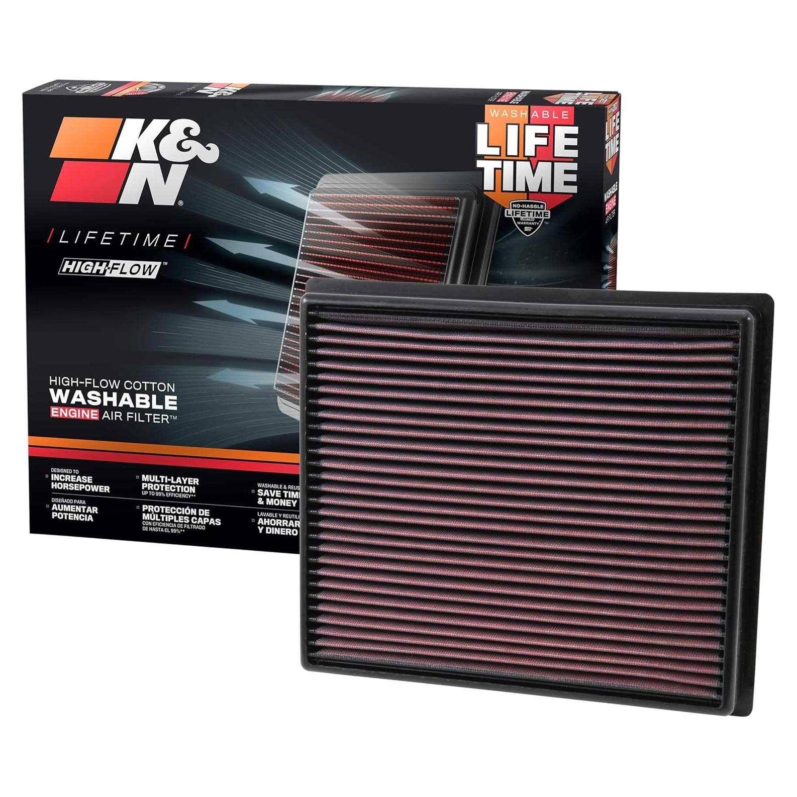 Filtro de Aire K&N 33-5017 Lavable para Toyota 2014-2024