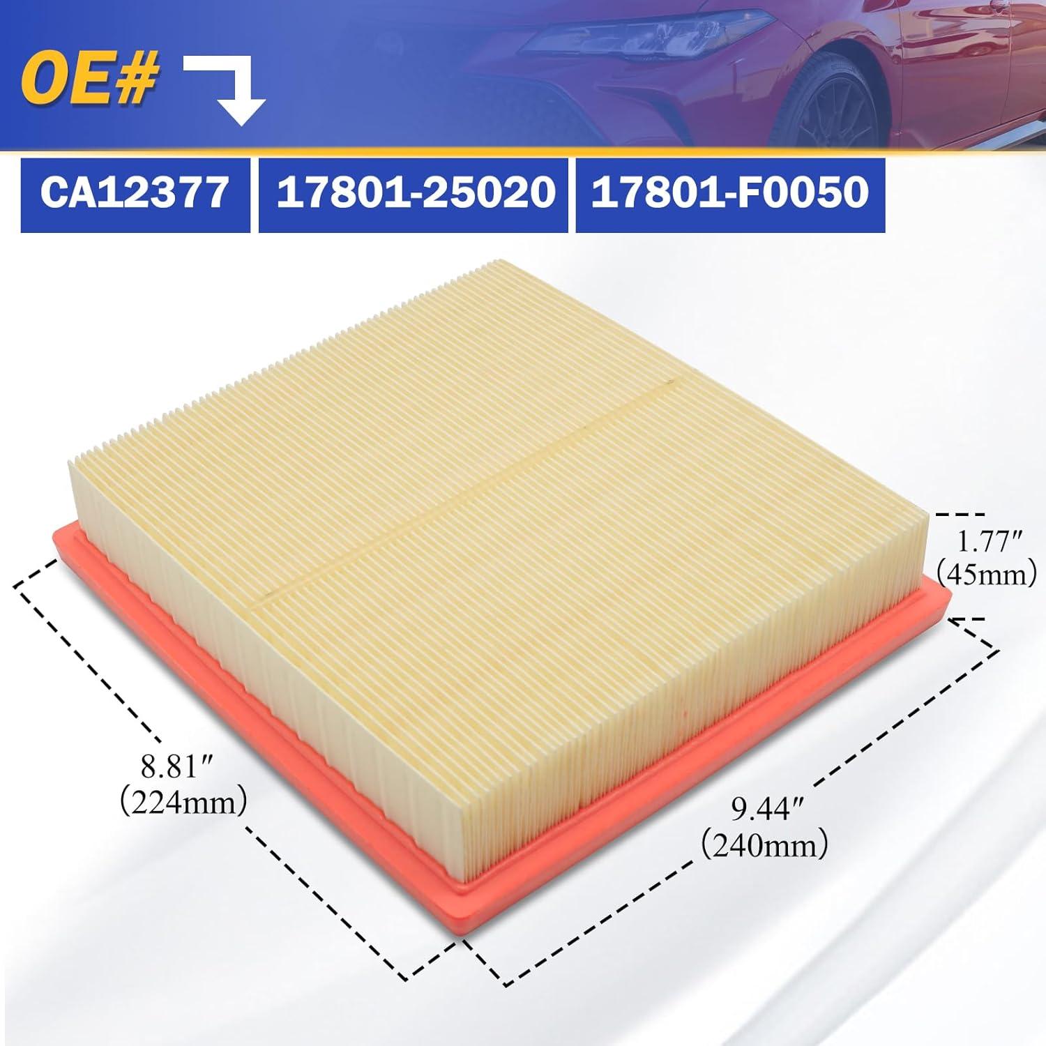 Filtro de aire motor X4XZ CA12377 para Lexus y Toyota