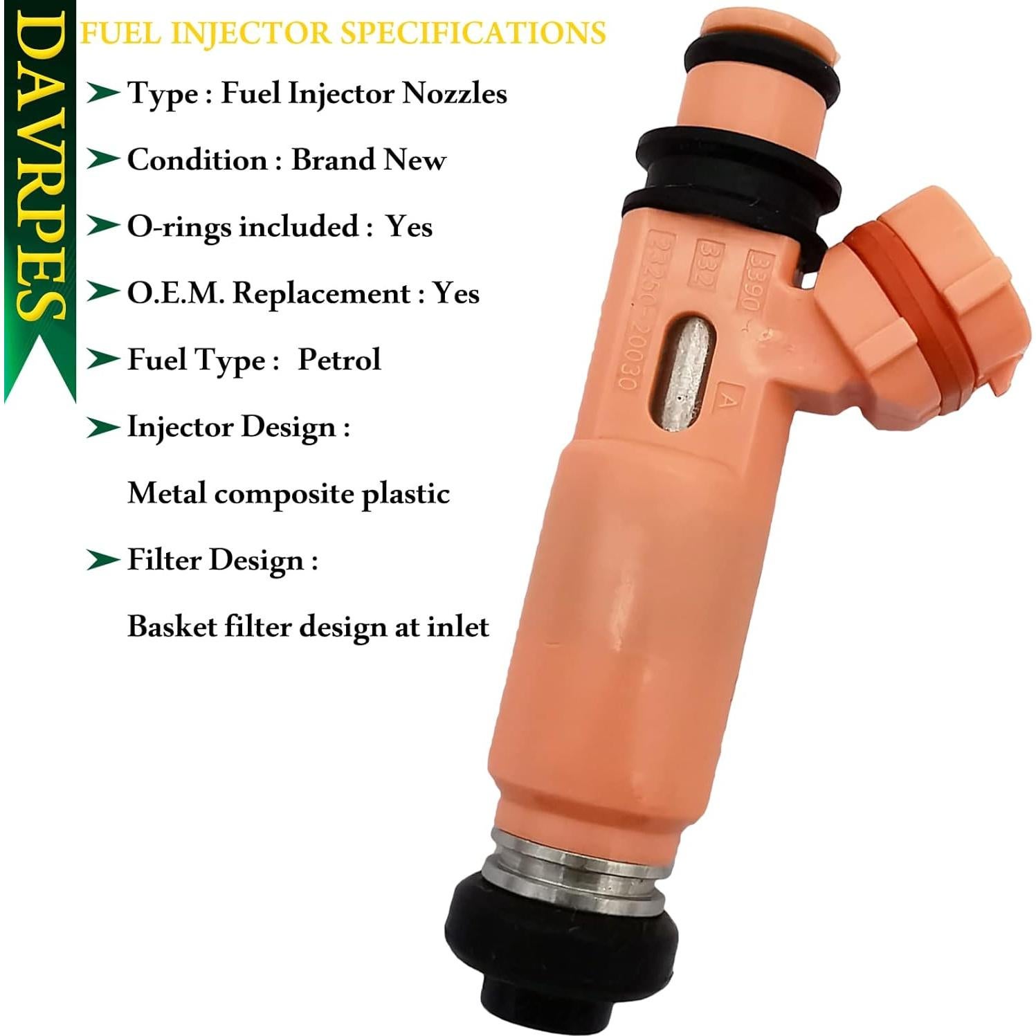 Inyector de Combustible DAVRPES 23250-20030 12 Agujeros