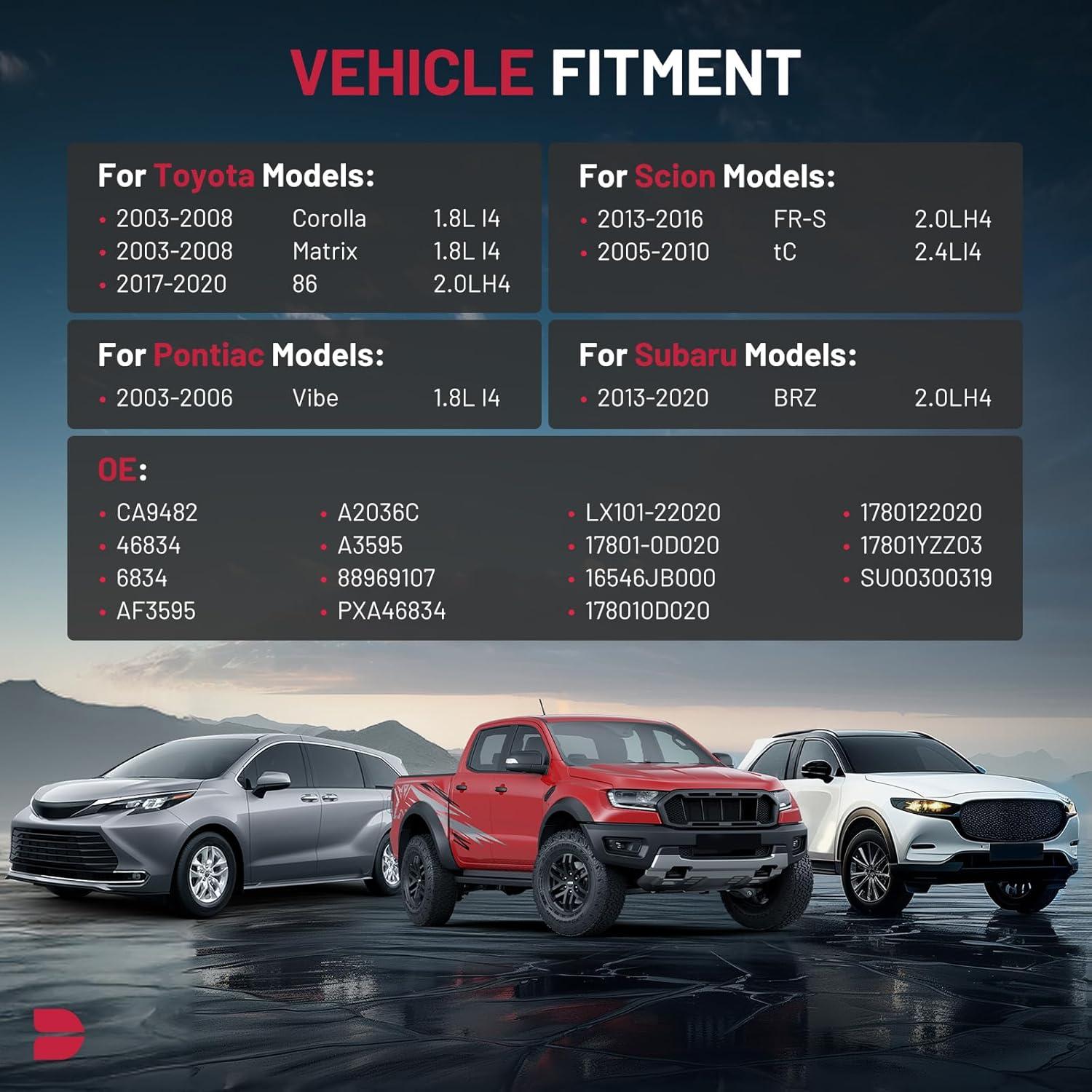 Filtro de aire BDFHYK CA9482 para Toyota Corolla 2003-2008