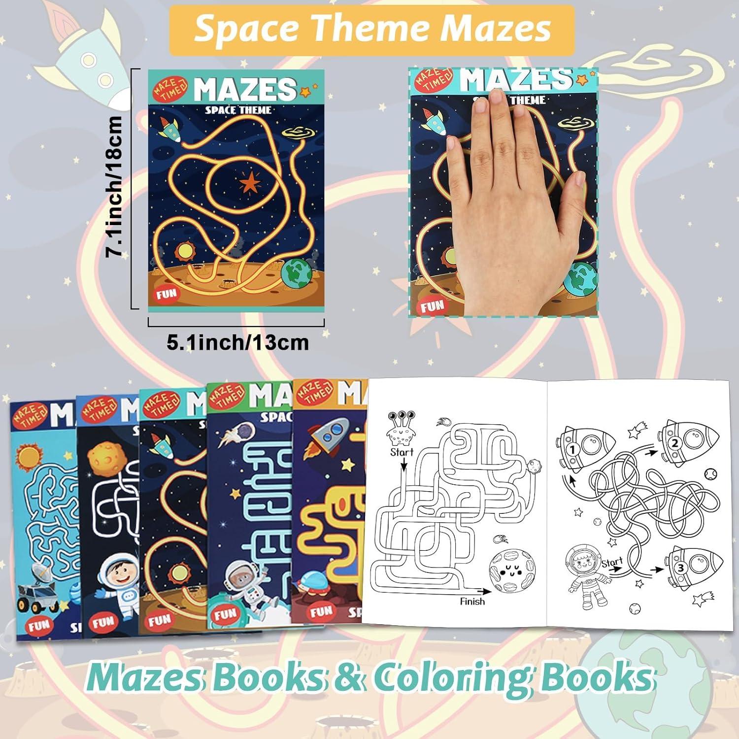 Set de 6 Libros de Laberintos Espaciales para Niños