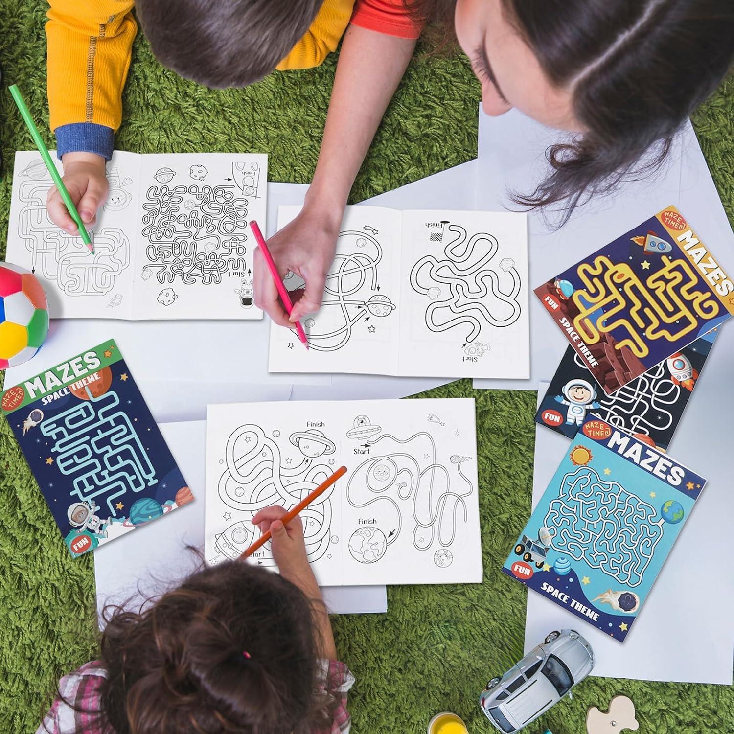 Set de 6 Libros de Laberintos Espaciales para Niños