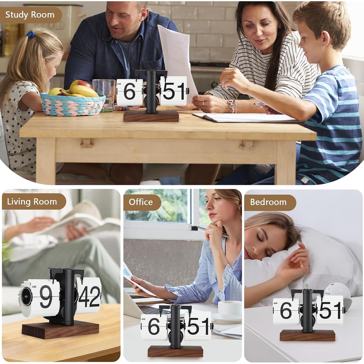 Reloj de Mesa Digital Retro FOSA con Números Grandes - Negro