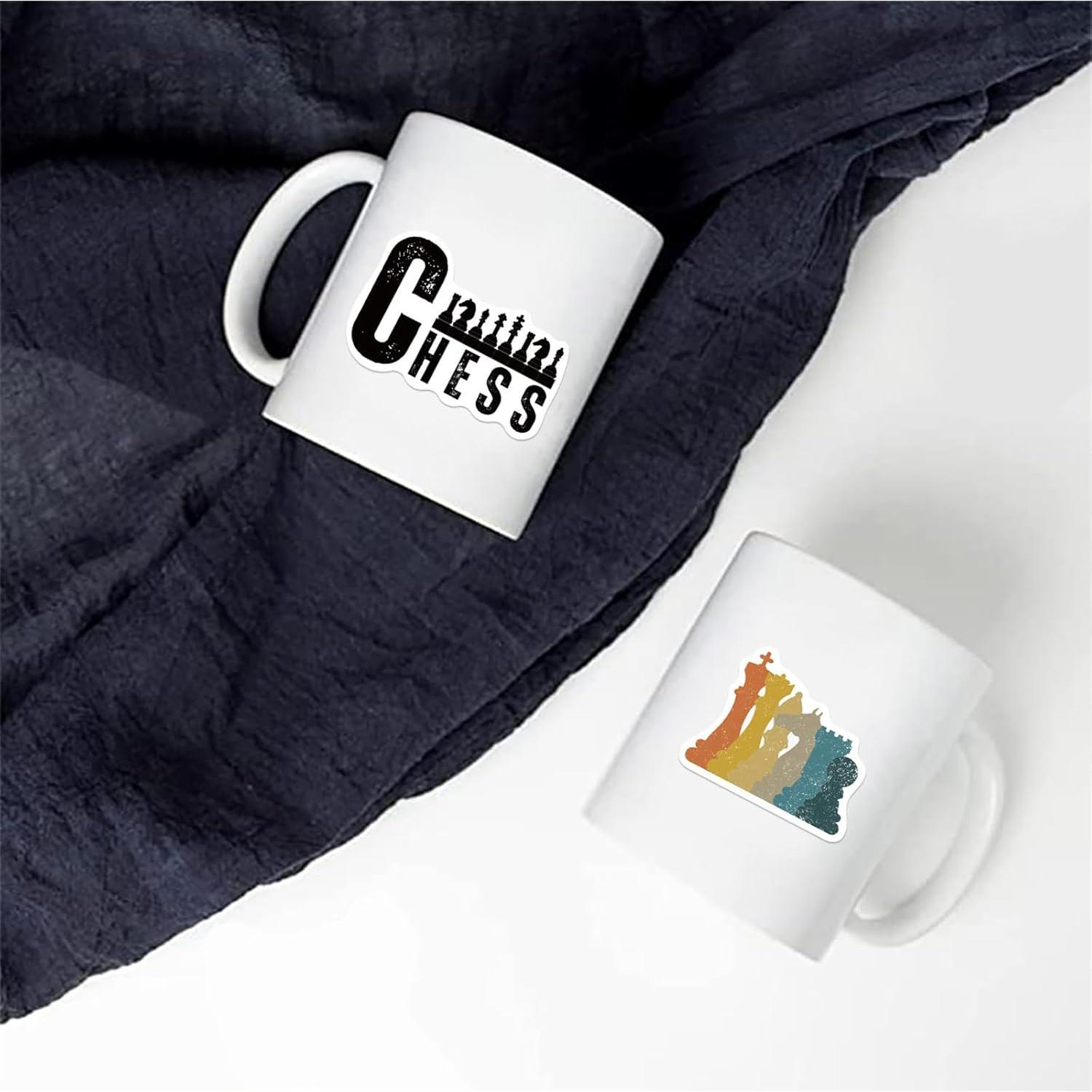 50 Stickers de Ajedrez SVGDHZK para Laptop y Decoración