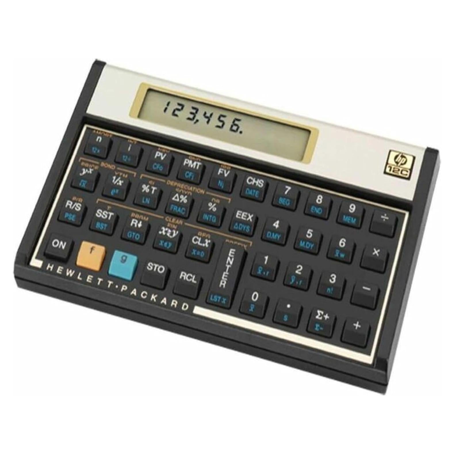 Calculadora Financiera HP 12C - Negro/Dorado - 120 Funciones