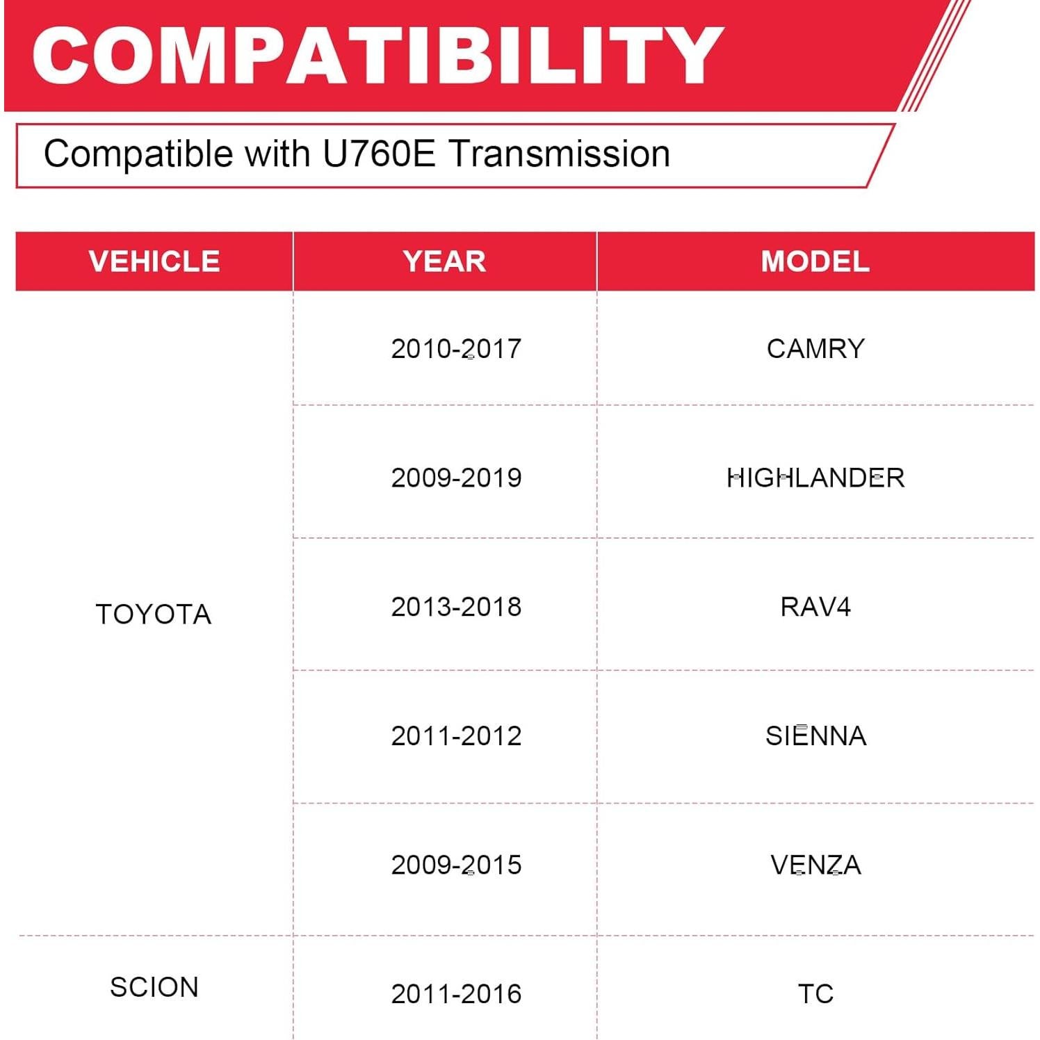Kit de Filtro de Transmisión Automática Fitede U760E Toyota