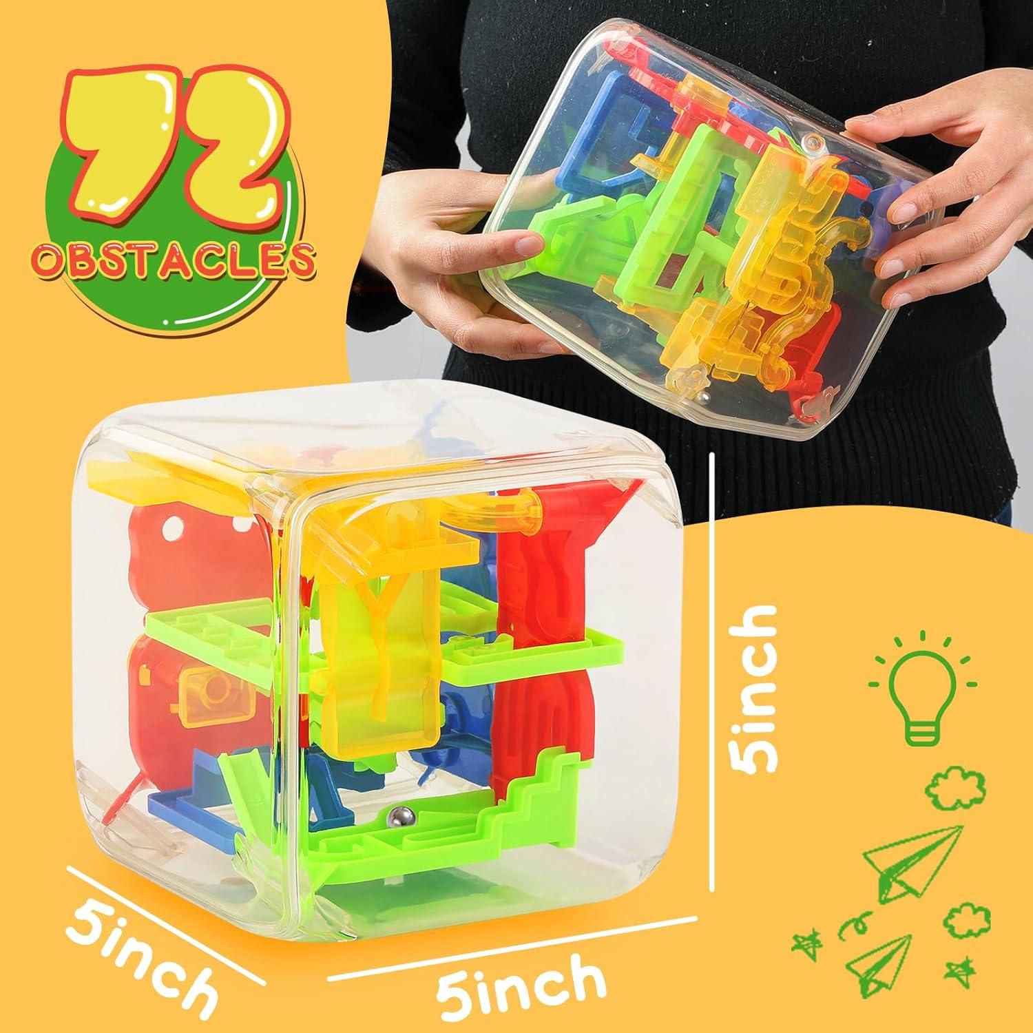 Cubo de Laberinto 3D 3 Nutrias con 72 Obstáculos
