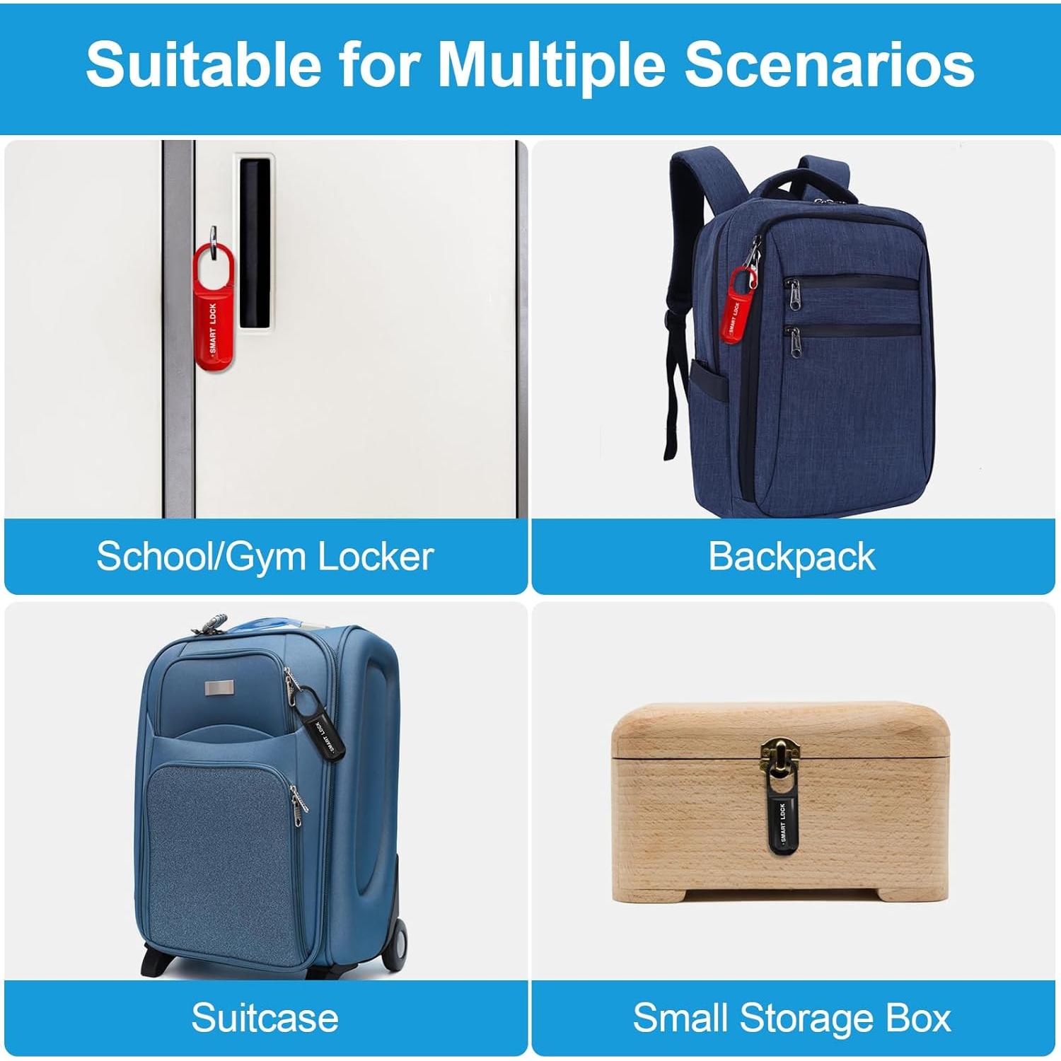 Candado Biométrico de Huella Dactilar Decruil Negro Recargable