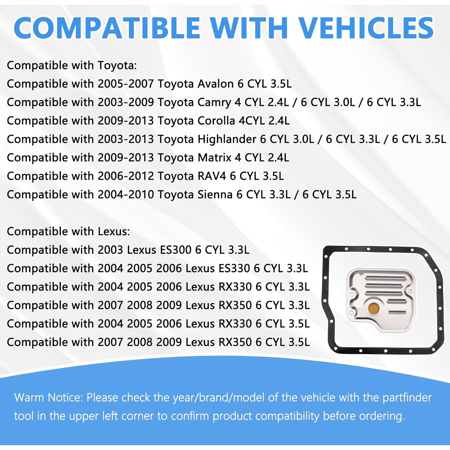 Filtro de Transmisión Automática QHDSGZS 35330-08010 Toyota Lexus
