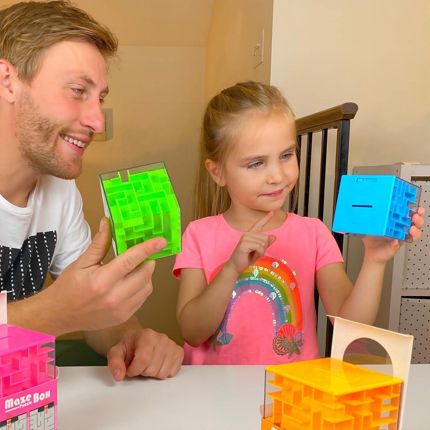 Caja de Rompecabezas de Dinero 2 Piezas MOLAVX Azul Verde