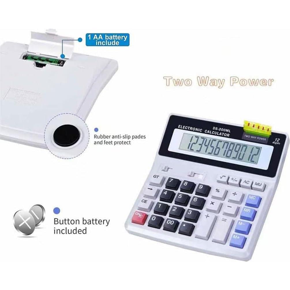 Calculadora de Escritorio Podokas 12 Dígitos Pantalla Grande