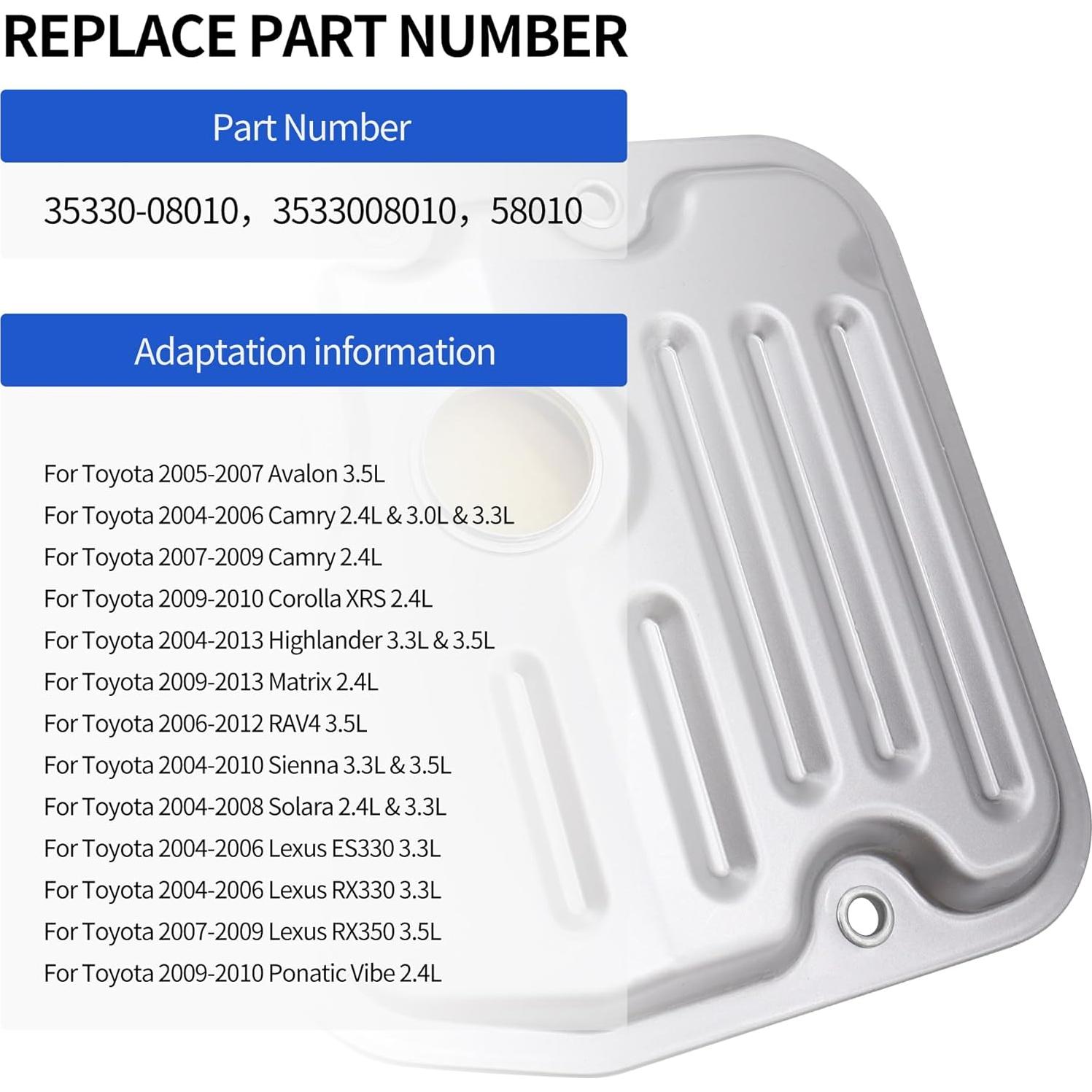 Filtro de Transmisión Automática OXCANO 3533008010 Compatible Toyota Lexus