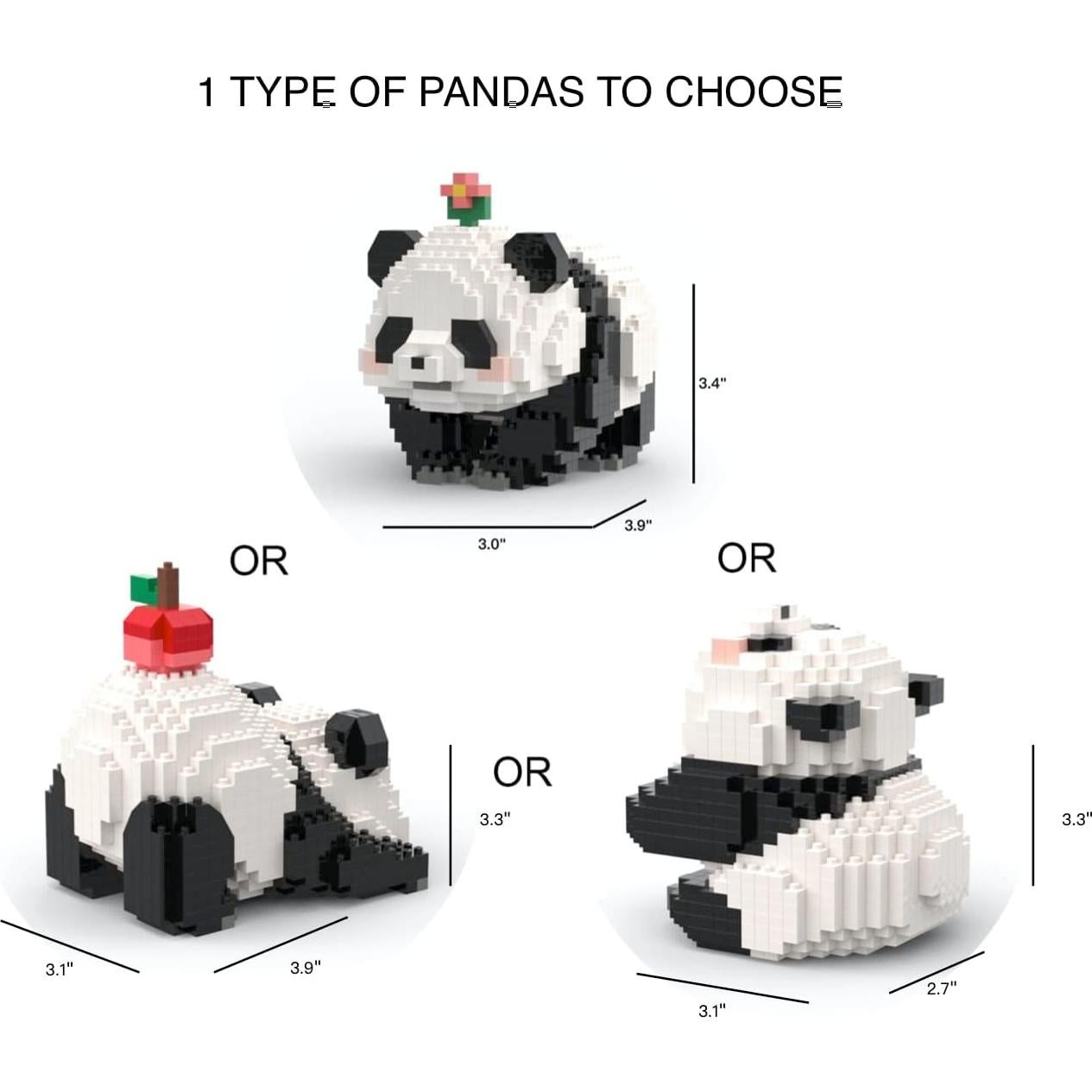 Bloques de Construcción Mini Panda Flor CoPlanaire 983 Piezas