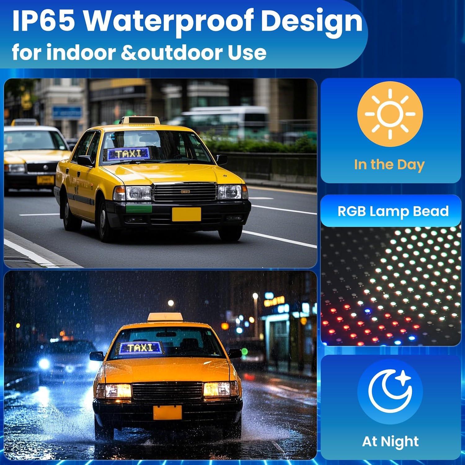 Cartel LED Programable 37.3cm x 9.1cm Eachbid RGB USB