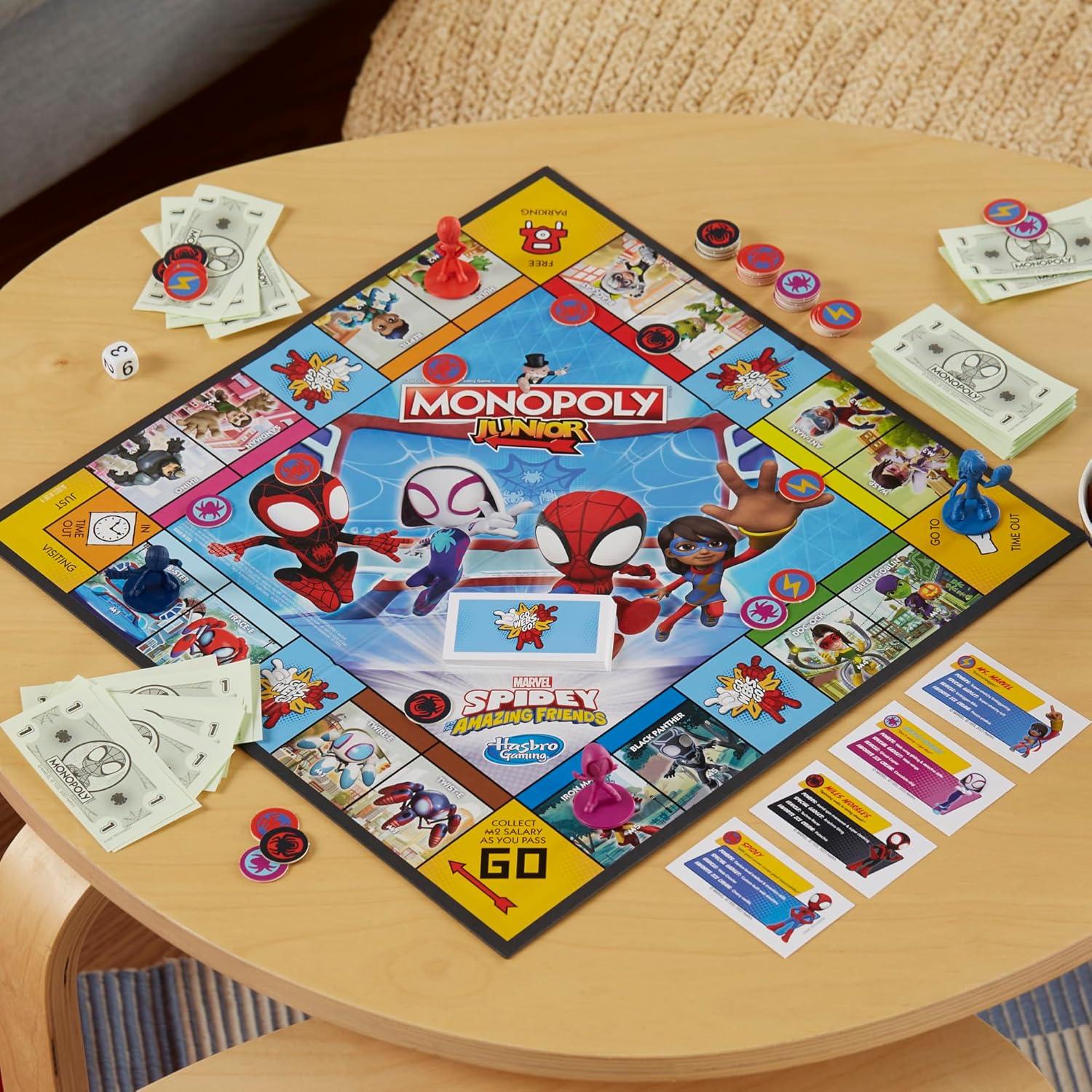 Monopoly Junior Hasbro Spidey y Amigos Juego de Mesa 5+