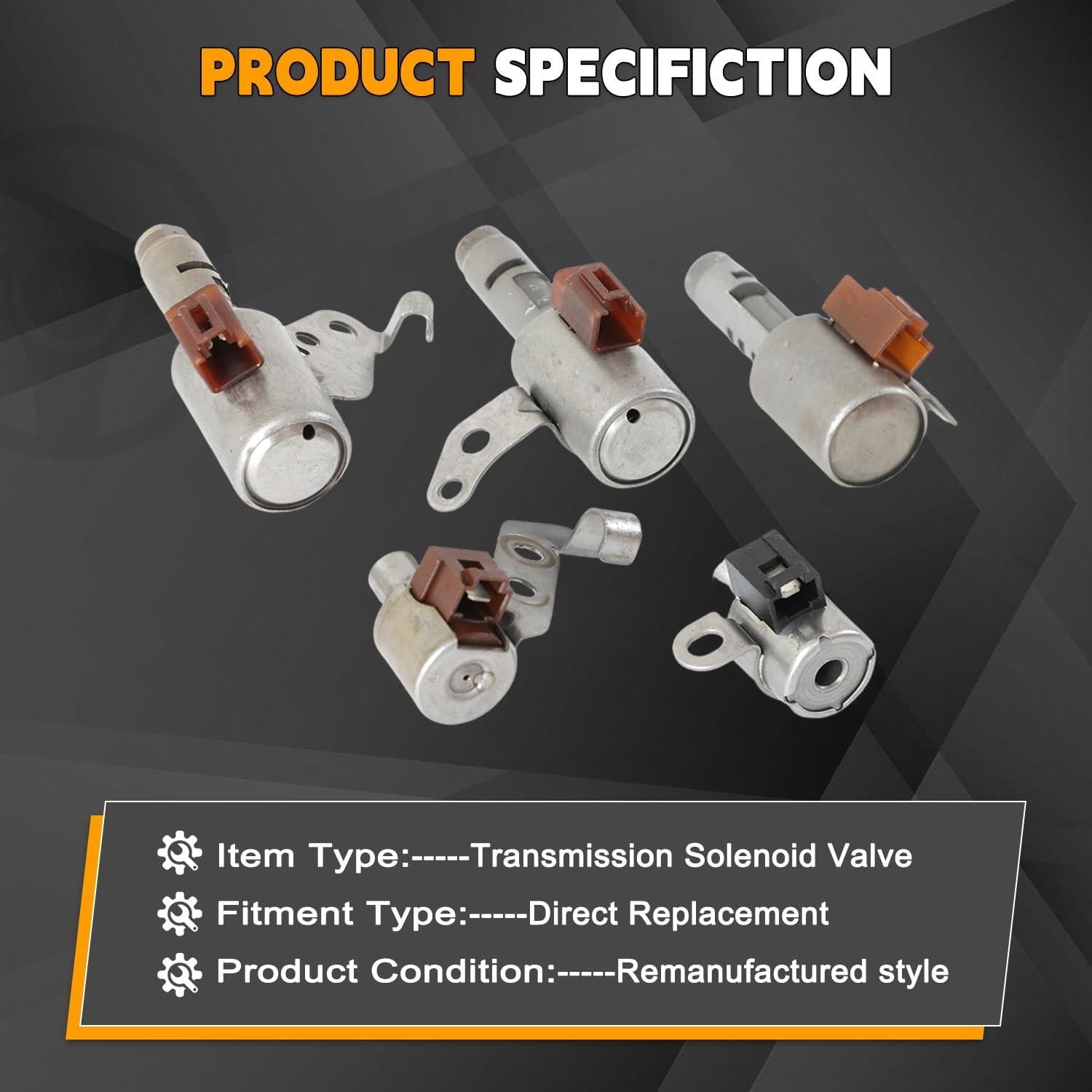 Kit de Solenoide de Transmisión PANGOLIN U140E U241E 5 Piezas