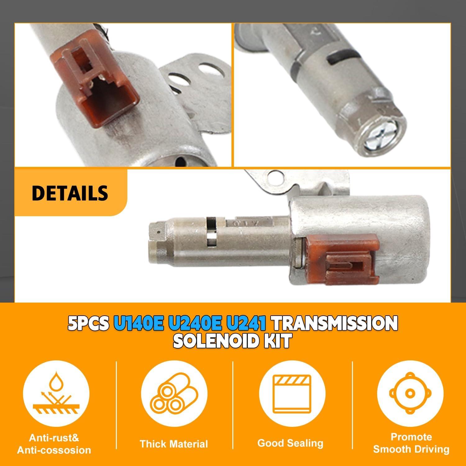 Kit de Solenoide de Transmisión PANGOLIN U140E U241E 5 Piezas