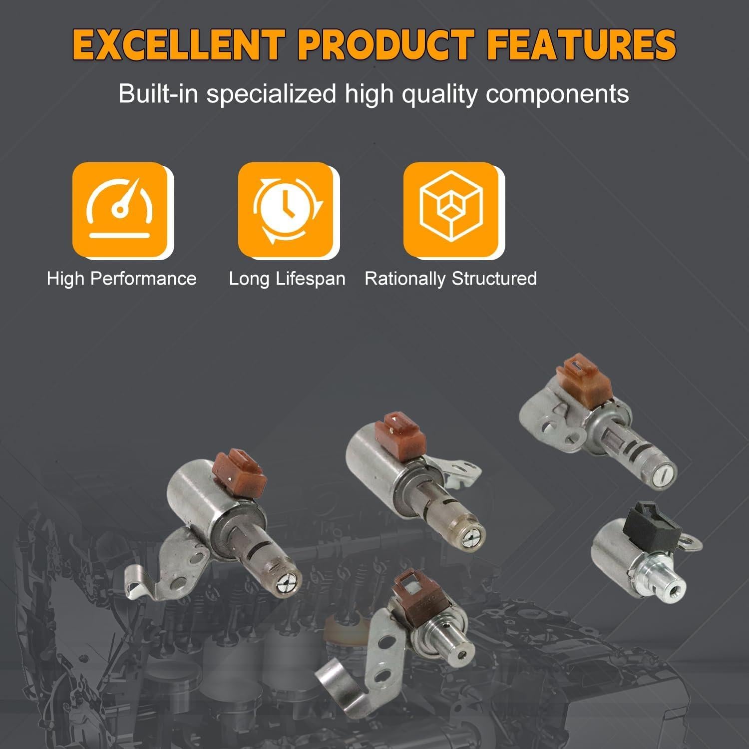 Kit de Solenoide de Transmisión PANGOLIN U140E U241E 5 Piezas